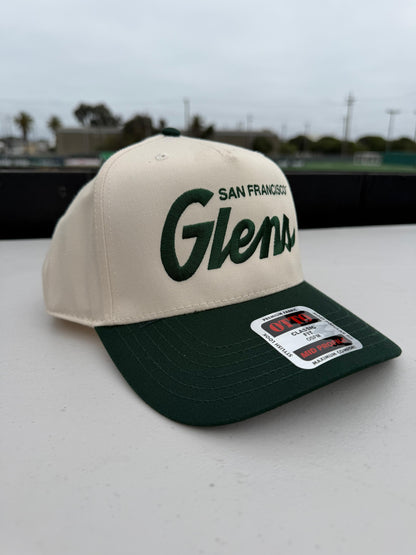 Glens 26' White and Green Hat