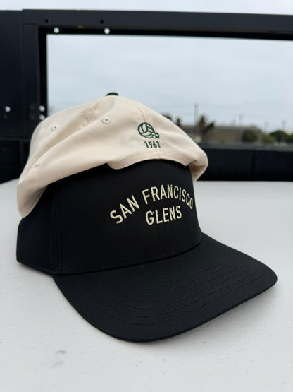 Glens 26' White and Green Hat